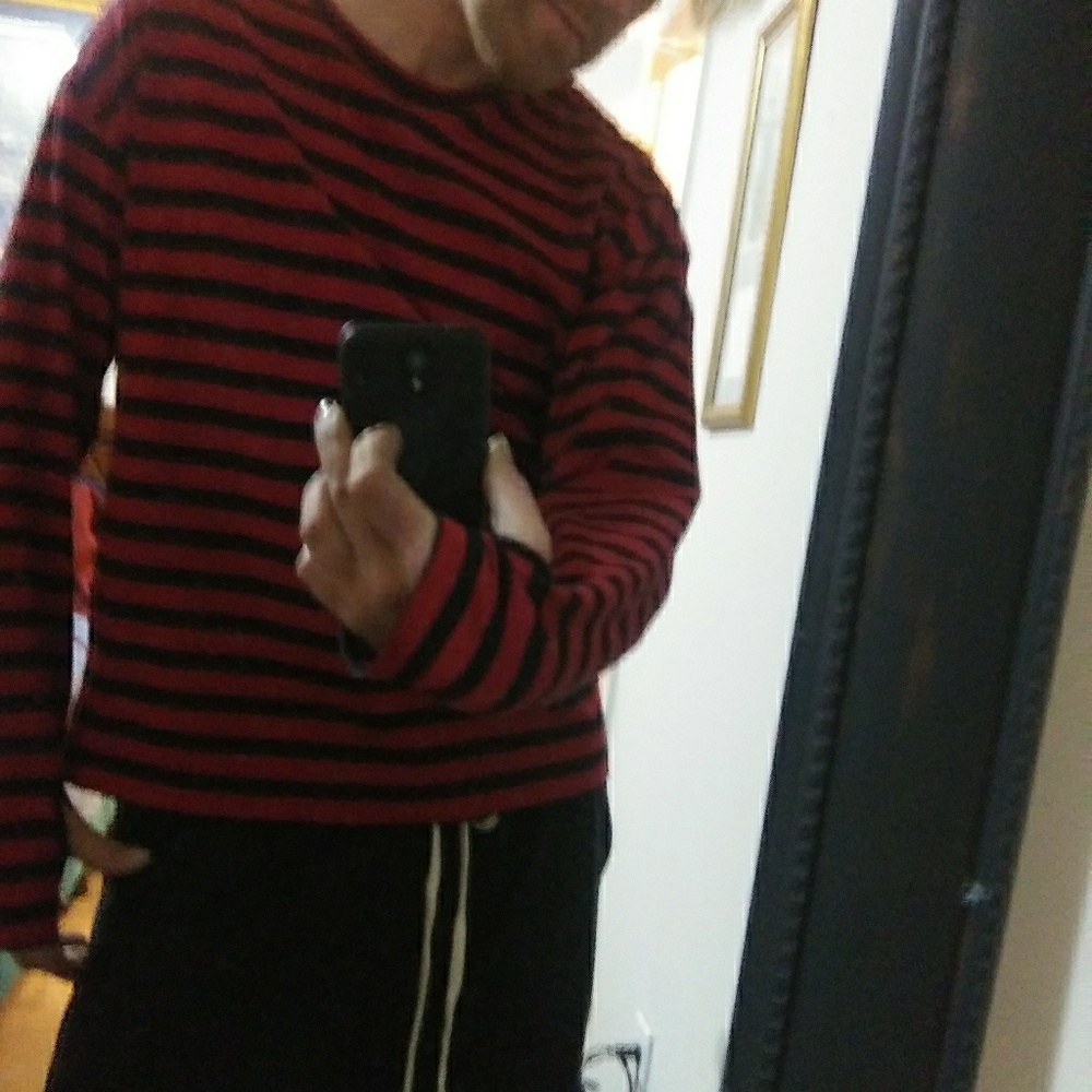 MNML.la Stripe Thumbhole Boxy L/S T-Shirt
